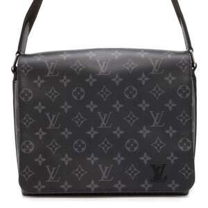 Louis Vuitton Shoulder Bag Monogram Eclipse Black District Black